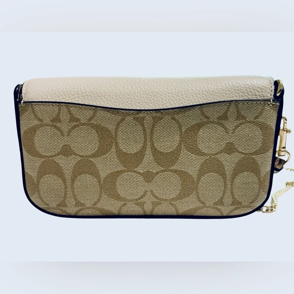Coach Kleo Signature Canvas Leather Crossbody Bag Snakeskin Buckle NWOT